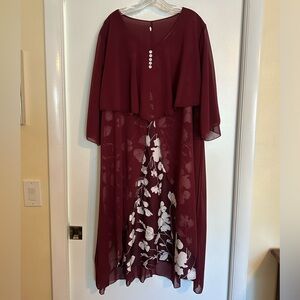 Burgundy Midland woman dress